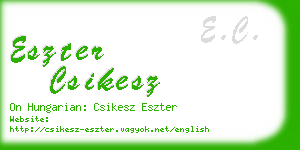 eszter csikesz business card